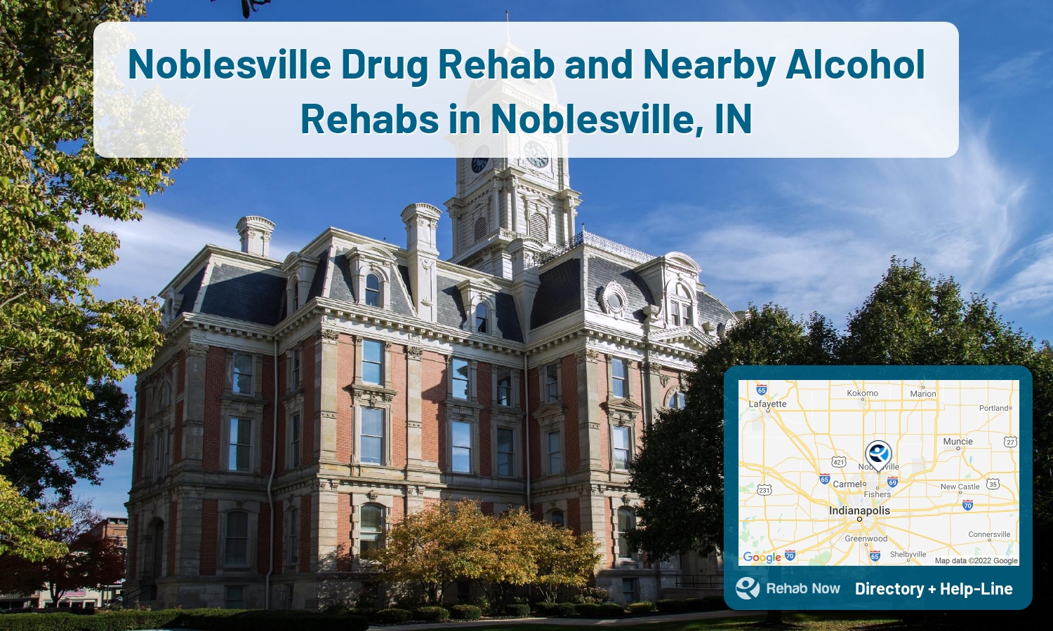 Drug rehab and alcohol treatment services near you in Noblesville, Indiana. Need help choosing a center? Call us, free.