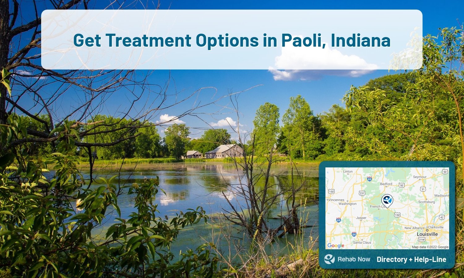 Drug rehab and alcohol treatment services near you in Paoli, Indiana. Need help choosing a center? Call us, free.