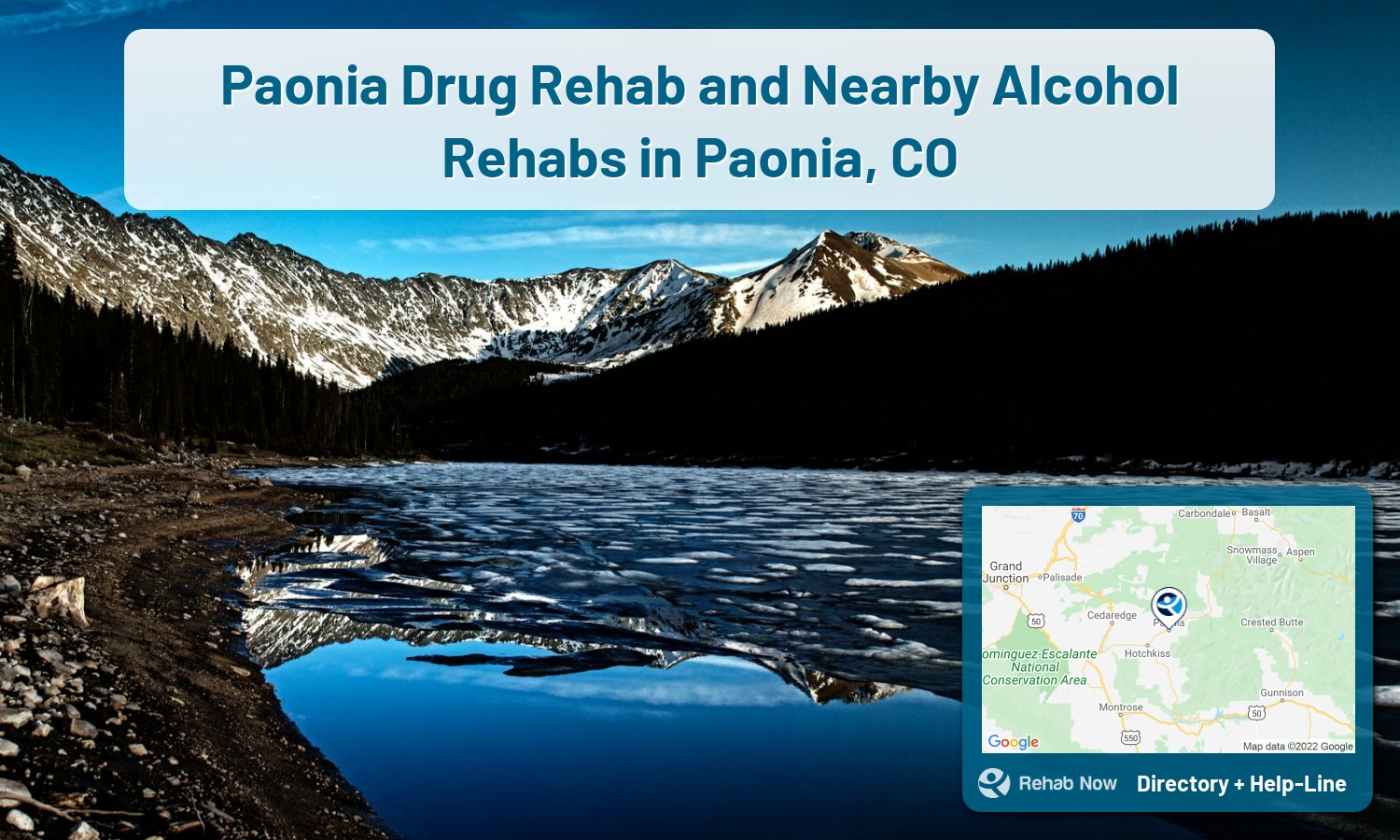 Paonia, CO Treatment Centers. Find drug rehab in Paonia, Colorado, or detox and treatment programs. Get the right help now!