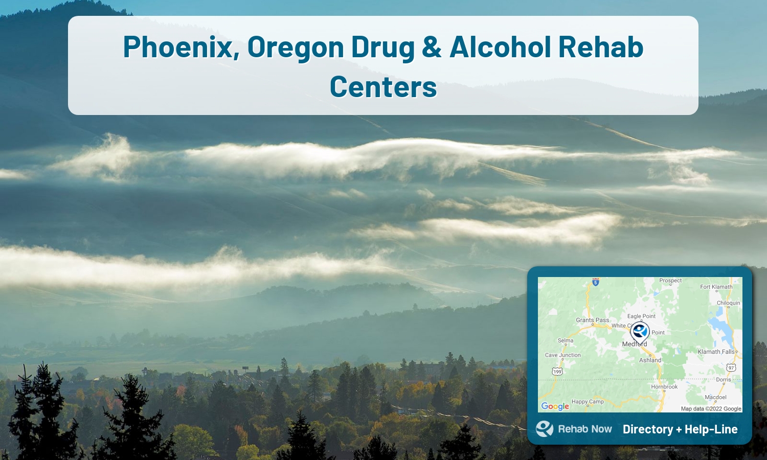Let our expert counselors help find the best addiction treatment in Phoenix, Oregon now with a free call to our hotline.