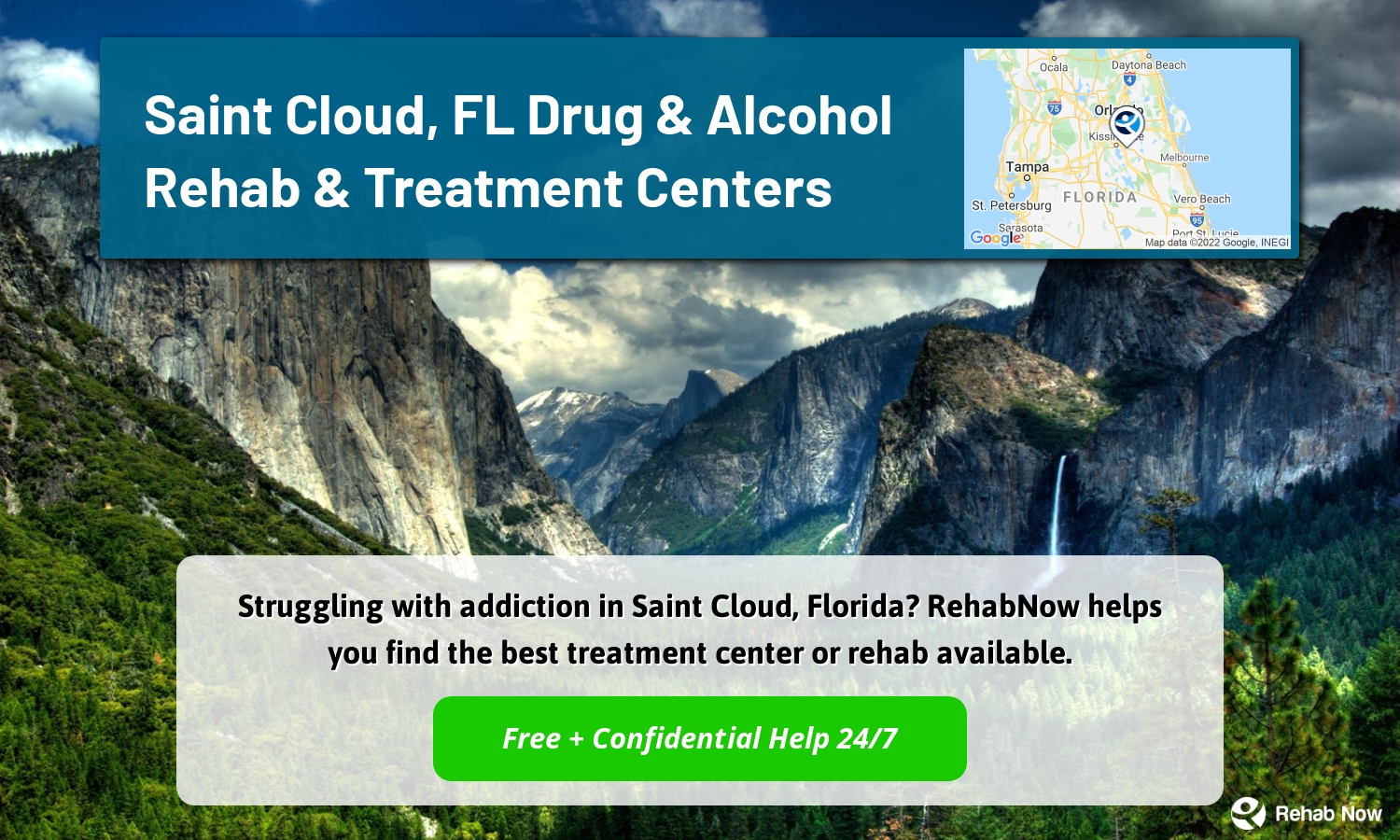 Struggling with addiction in Saint Cloud, Florida? RehabNow helps you find the best treatment center or rehab available.