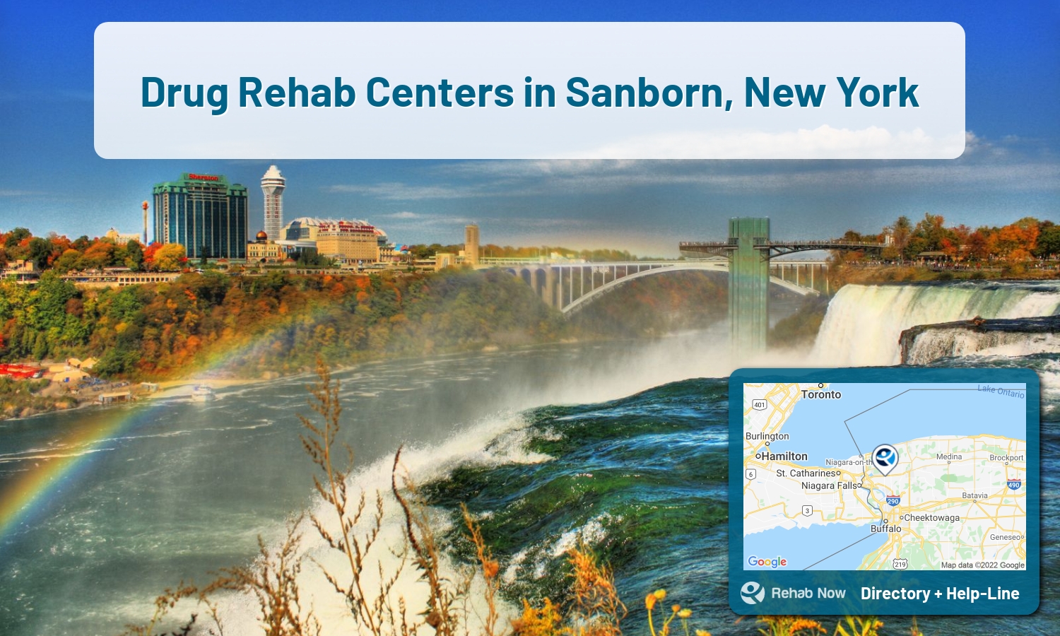 Our experts can help you find treatment now in Sanborn, New York. We list drug rehab and alcohol centers in New York.