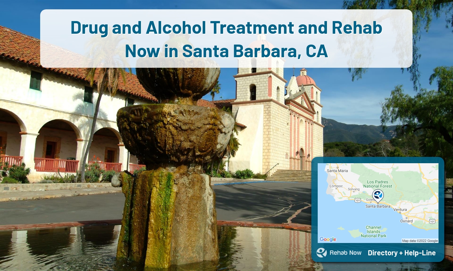 Our experts can help you find treatment now in Santa Barbara, California. We list drug rehab and alcohol centers in California.