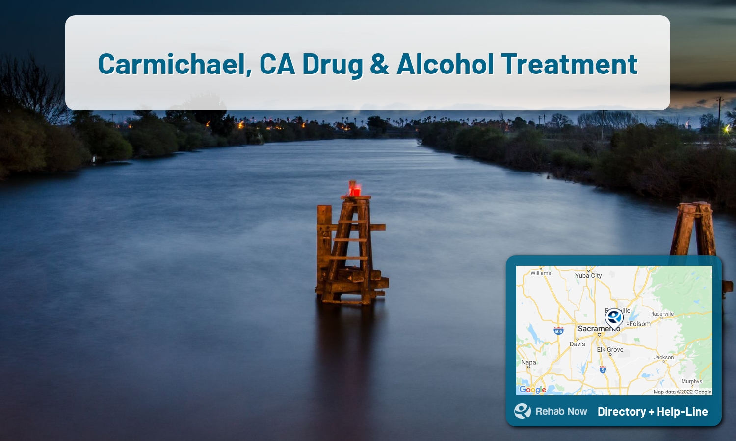 Carmichael, CA Treatment Centers. Find drug rehab in Carmichael, California, or detox and treatment programs. Get the right help now!