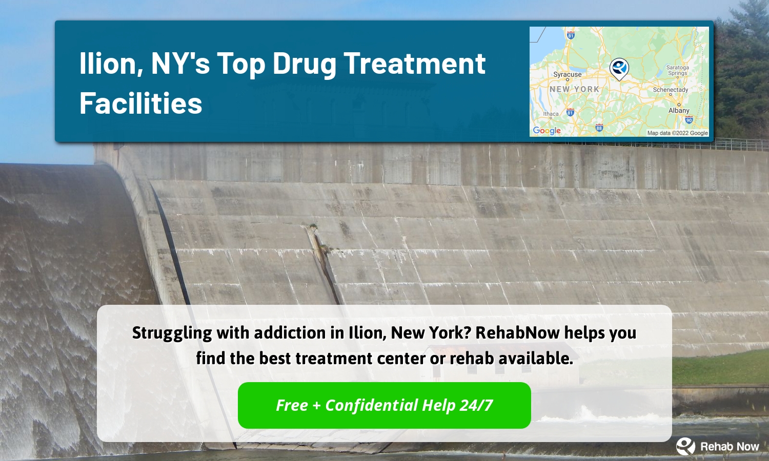 Struggling with addiction in Ilion, New York? RehabNow helps you find the best treatment center or rehab available.