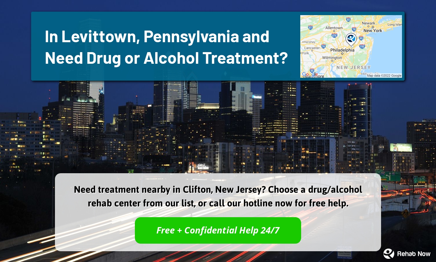 Need treatment nearby in Clifton, New Jersey? Choose a drug/alcohol rehab center from our list, or call our hotline now for free help.