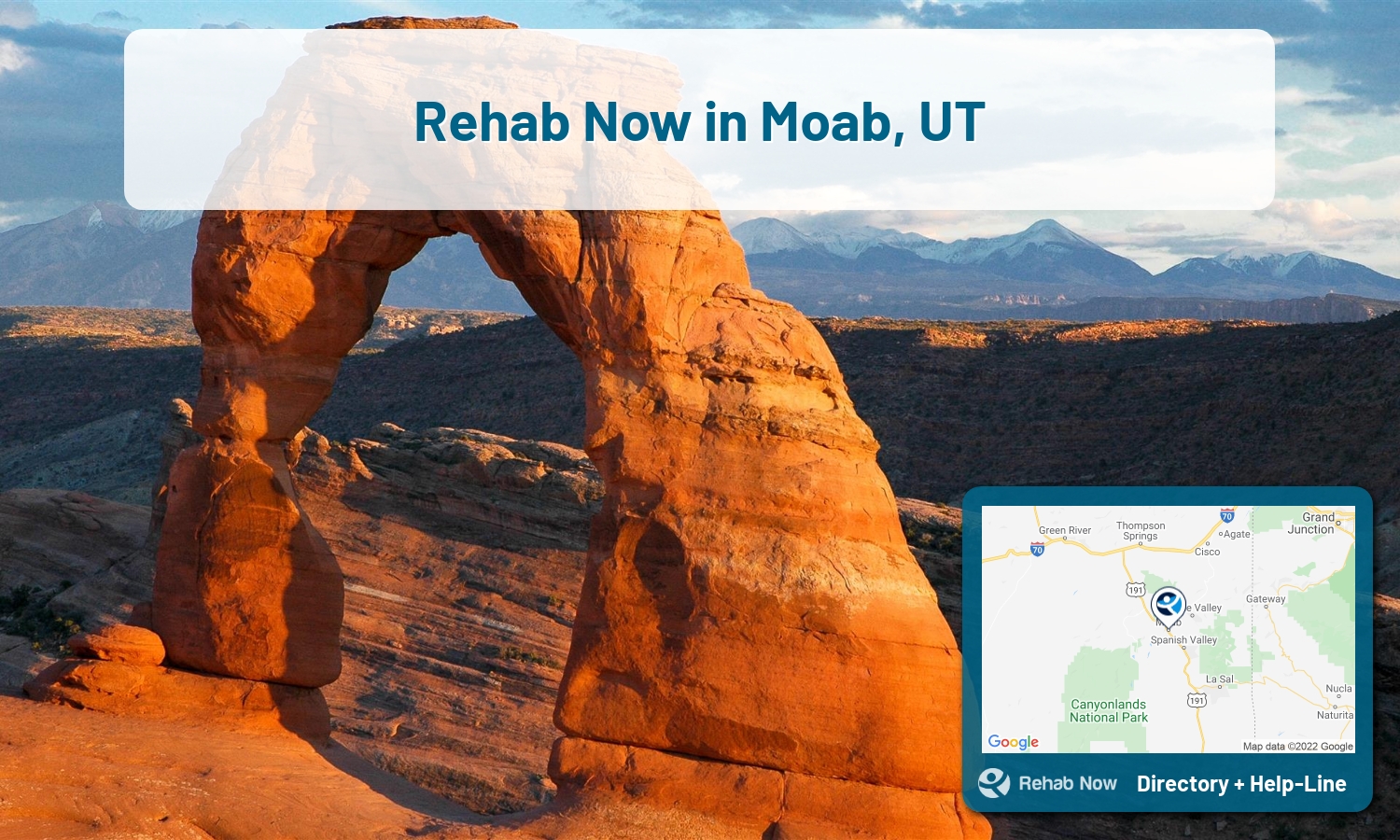 Let our expert counselors help find the best addiction treatment in Moab, Utah now with a free call to our hotline.