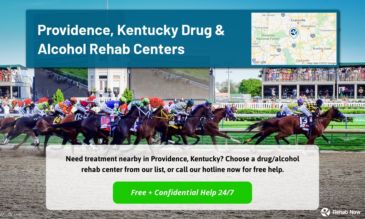 Need treatment nearby in Providence, Kentucky? Choose a drug/alcohol rehab center from our list, or call our hotline now for free help.
