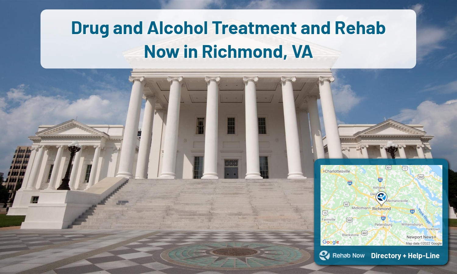 Richmond, VA Treatment Centers. Find drug rehab in Richmond, Virginia, or detox and treatment programs. Get the right help now!