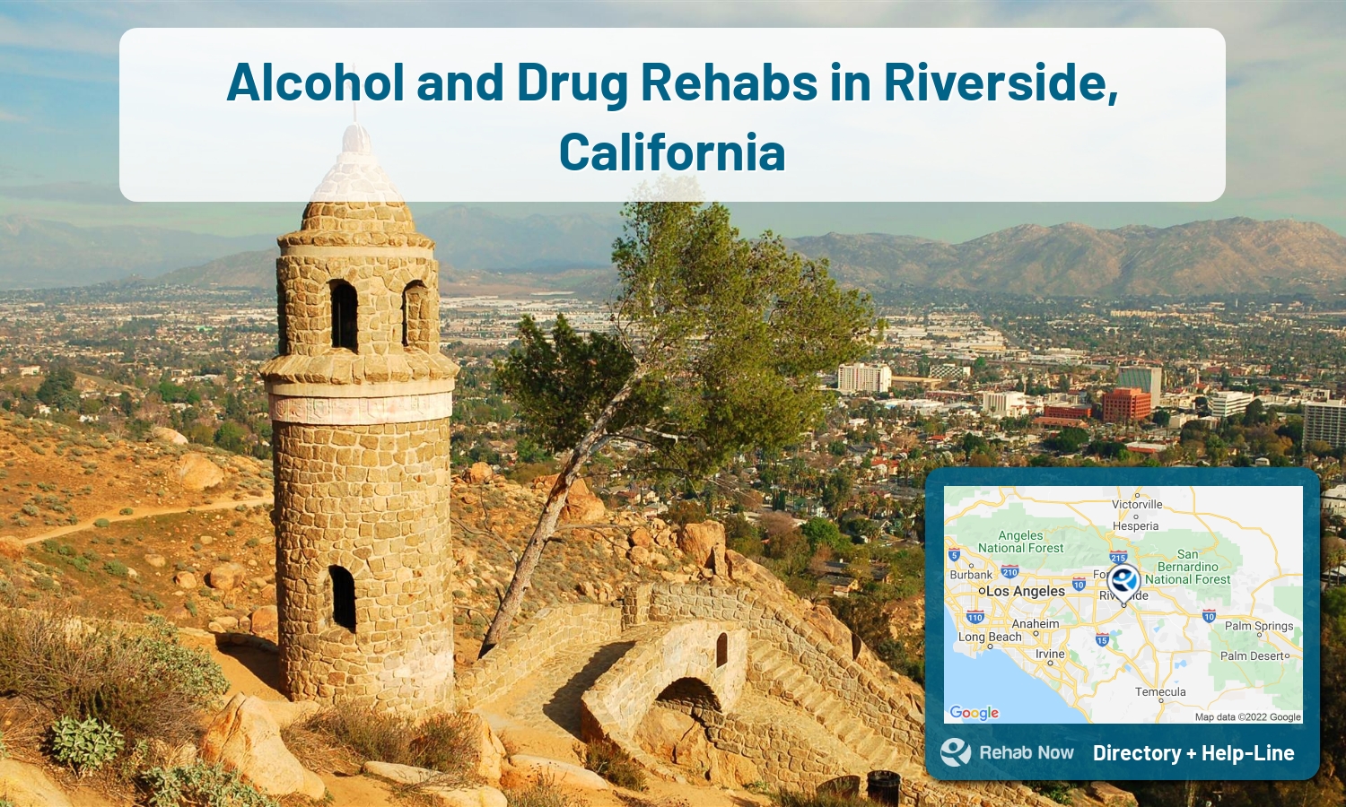 Need treatment nearby in Riverside, California? Choose a drug/alcohol rehab center from our list, or call our hotline now for free help.