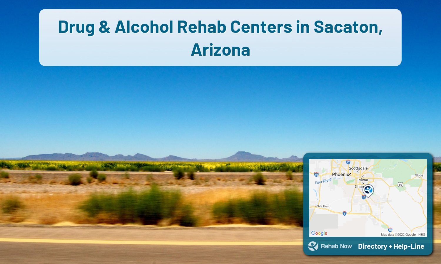 List of alcohol and drug treatment centers near you in Sacaton, Arizona. Research certifications, programs, methods, pricing, and more.