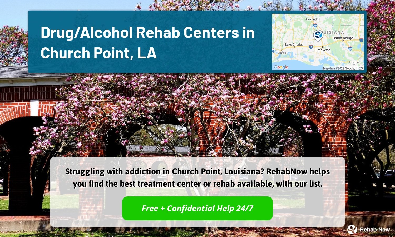 Struggling with addiction in Church Point, Louisiana? RehabNow helps you find the best treatment center or rehab available, with our list.