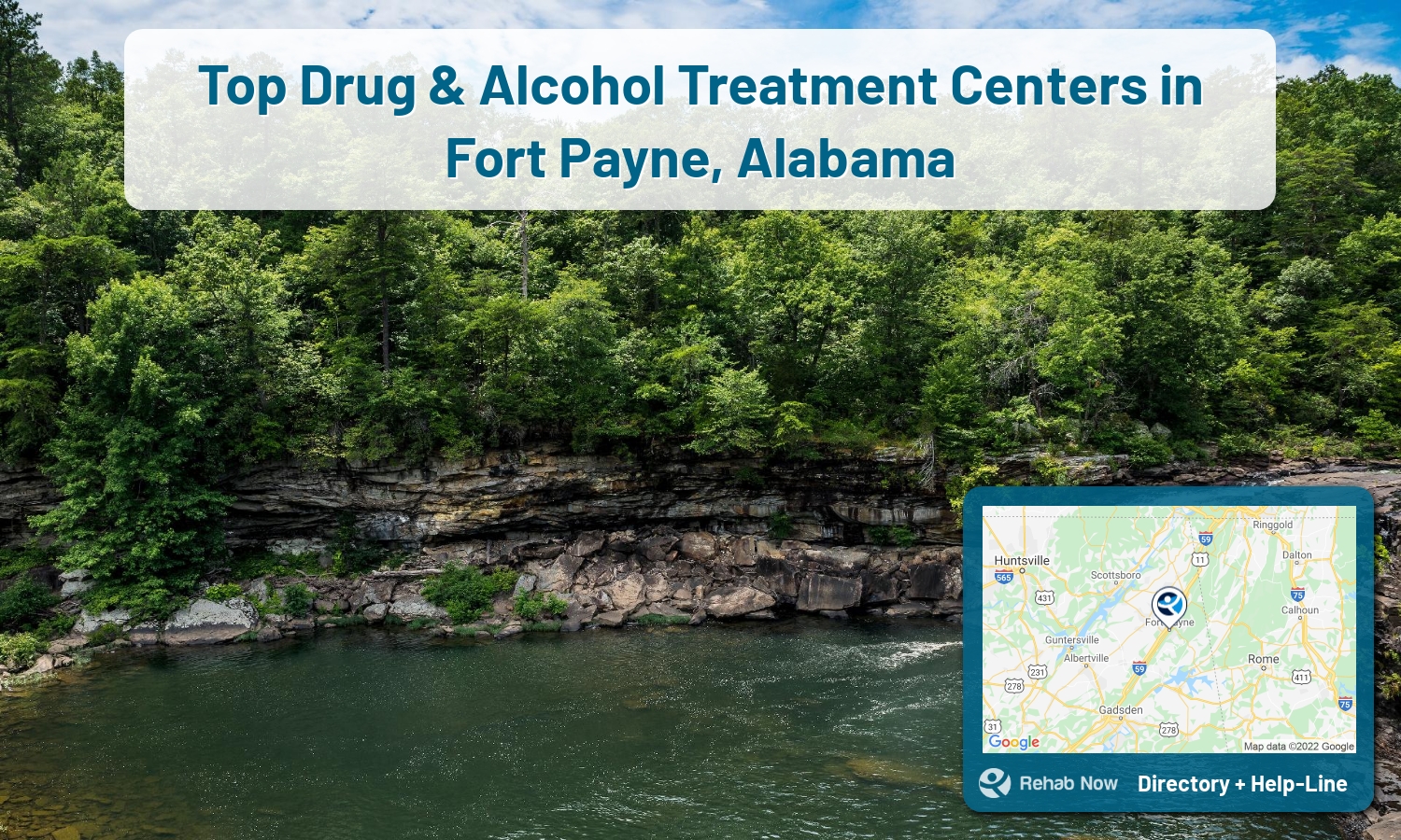 Ready to pick a rehab center in Fort Payne? Get off alcohol, opiates, and other drugs, by selecting top drug rehab centers in Alabama
