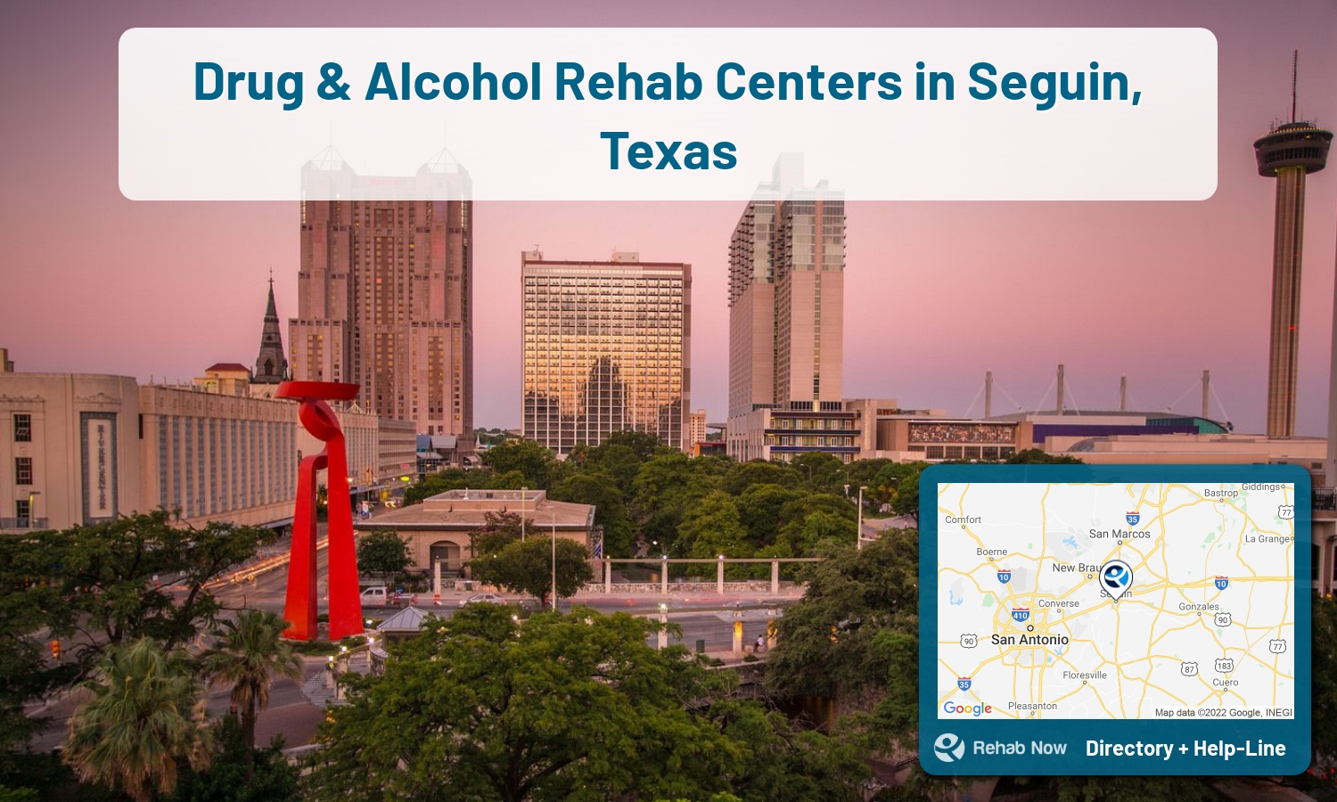 List of alcohol and drug treatment centers near you in Seguin, Texas. Research certifications, programs, methods, pricing, and more.