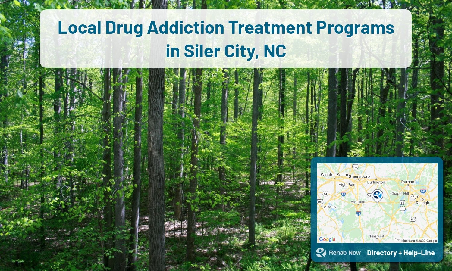 List of alcohol and drug treatment centers near you in Siler City, North Carolina. Research certifications, programs, methods, pricing, and more.
