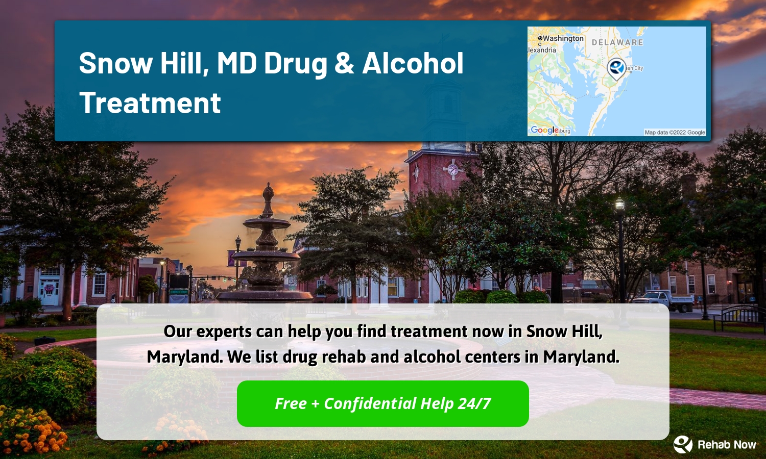 Our experts can help you find treatment now in Snow Hill, Maryland. We list drug rehab and alcohol centers in Maryland.