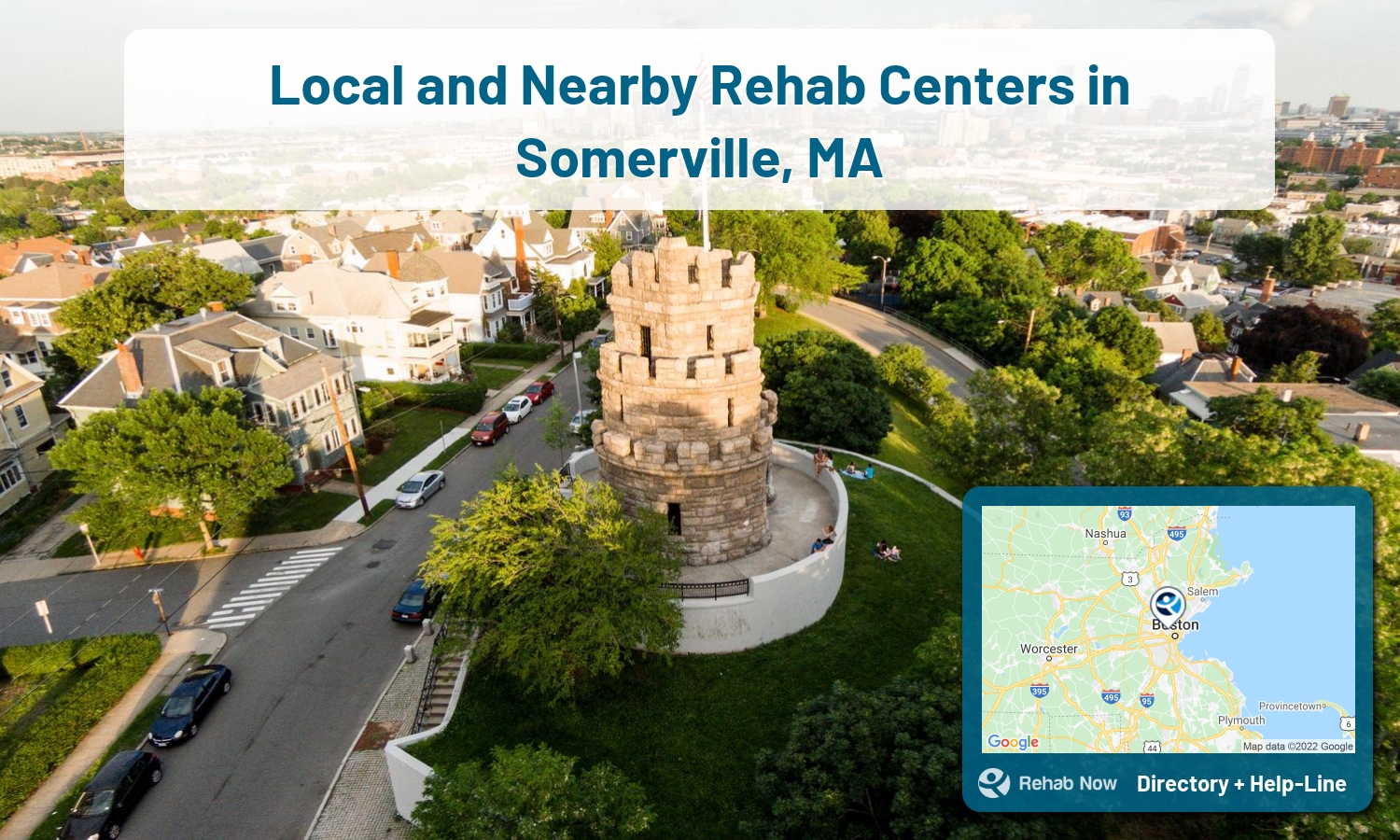 List of alcohol and drug treatment centers near you in Somerville, Massachusetts. Research certifications, programs, methods, pricing, and more.