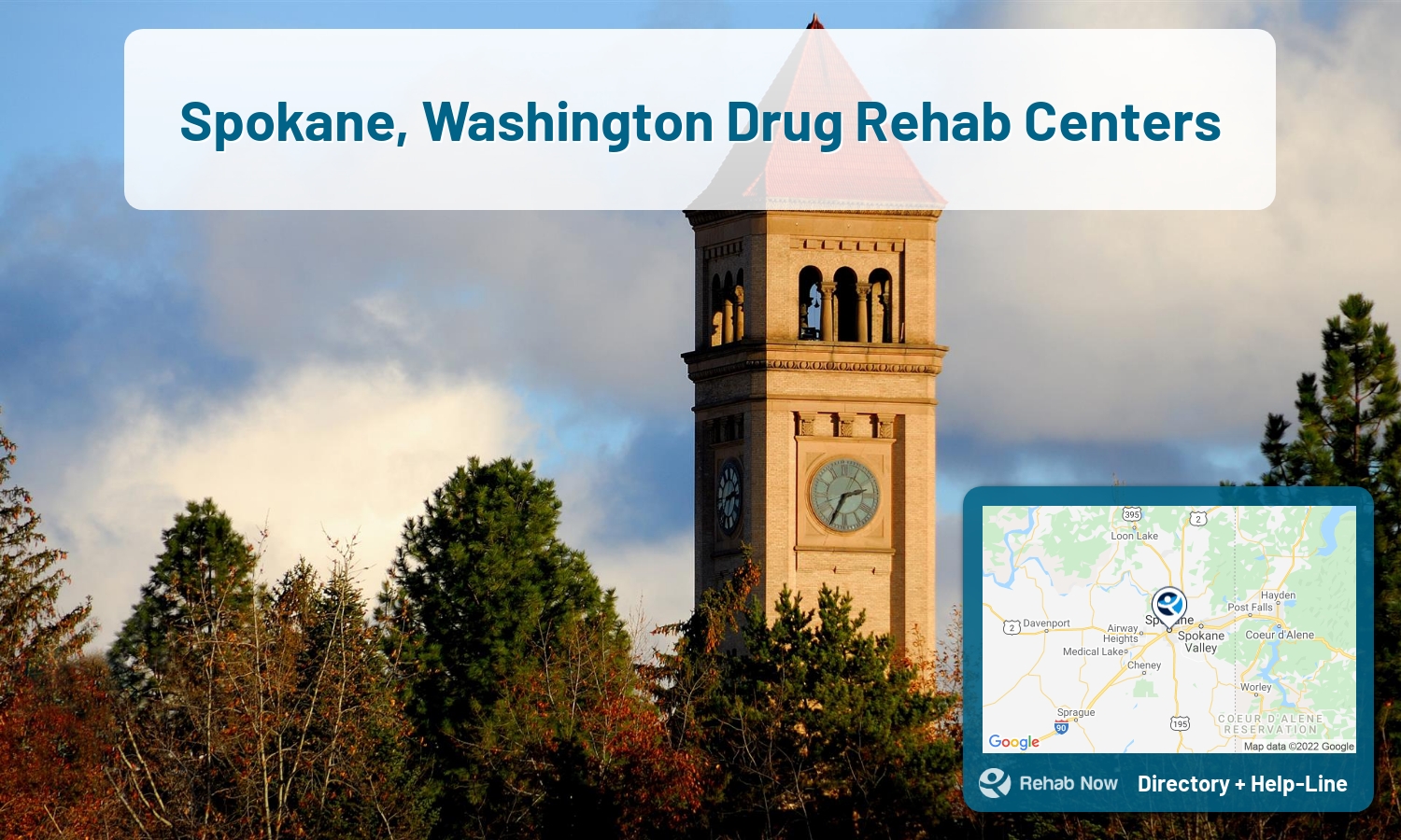 Struggling with addiction in Spokane, Washington? RehabNow helps you find the best treatment center or rehab available.