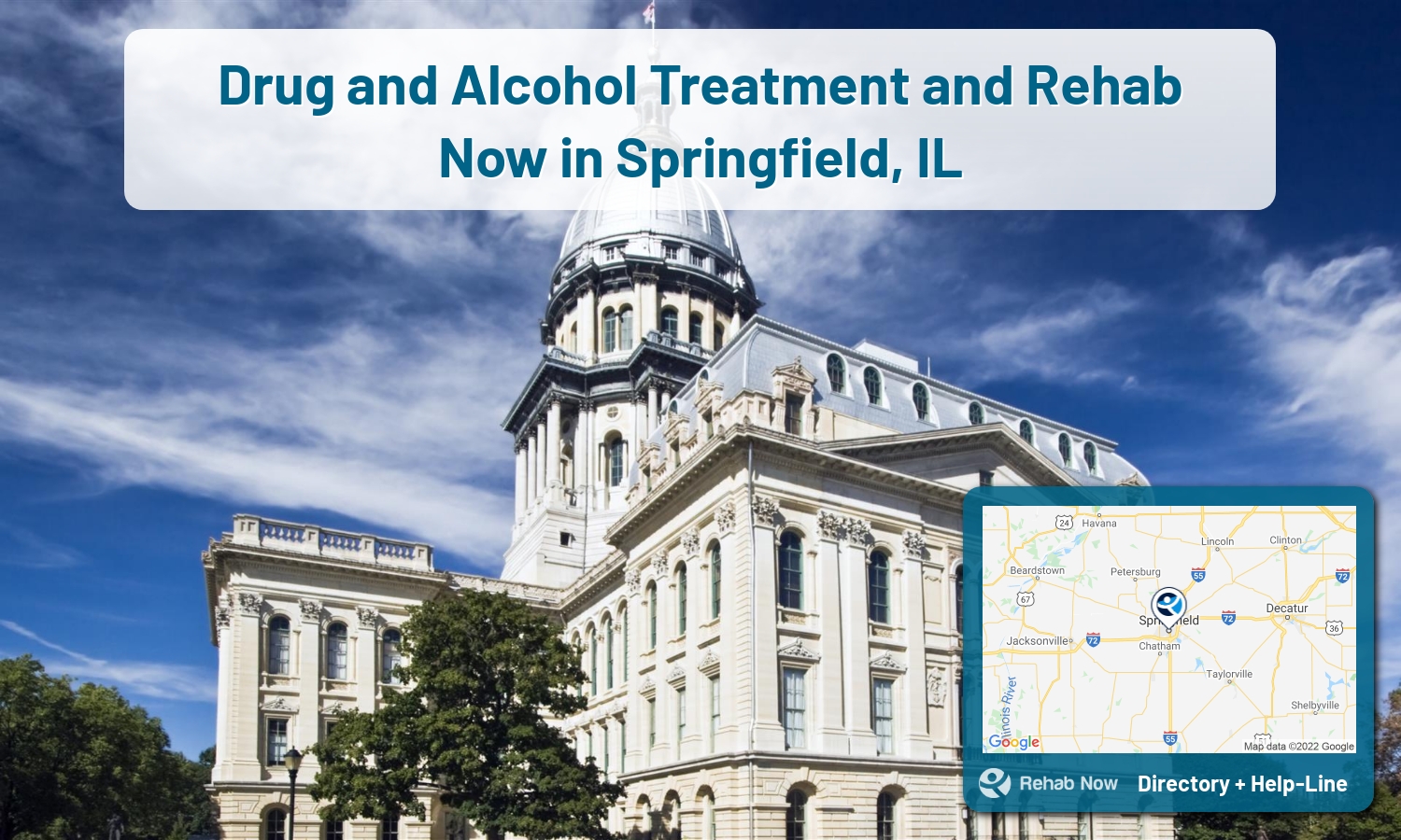 Struggling with addiction in Springfield, Illinois? RehabNow helps you find the best treatment center or rehab available.