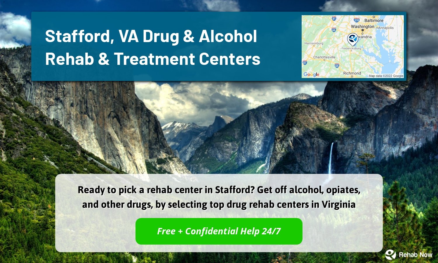 Ready to pick a rehab center in Stafford? Get off alcohol, opiates, and other drugs, by selecting top drug rehab centers in Virginia