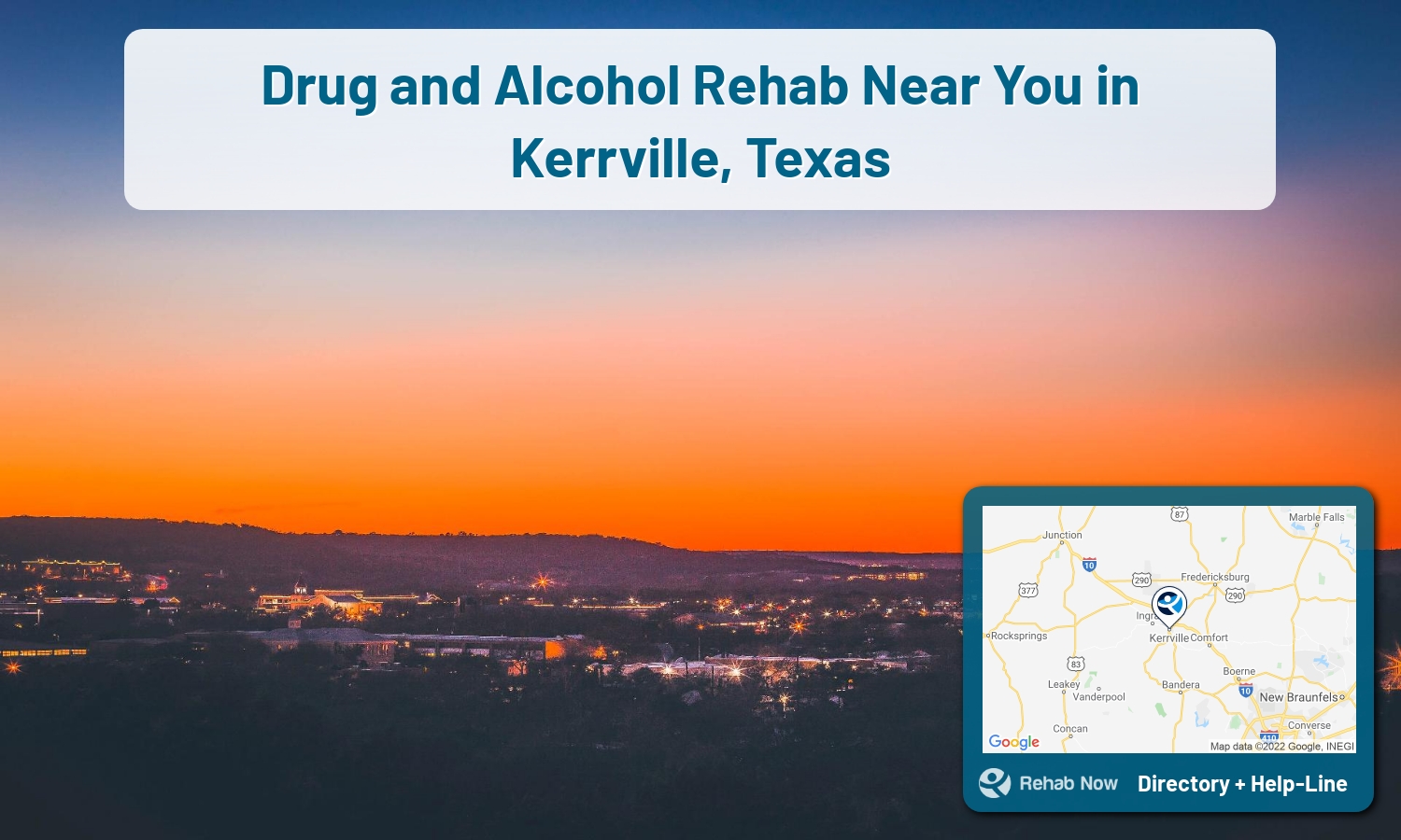 Kerrville, TX Treatment Centers. Find drug rehab in Kerrville, Texas, or detox and treatment programs. Get the right help now!