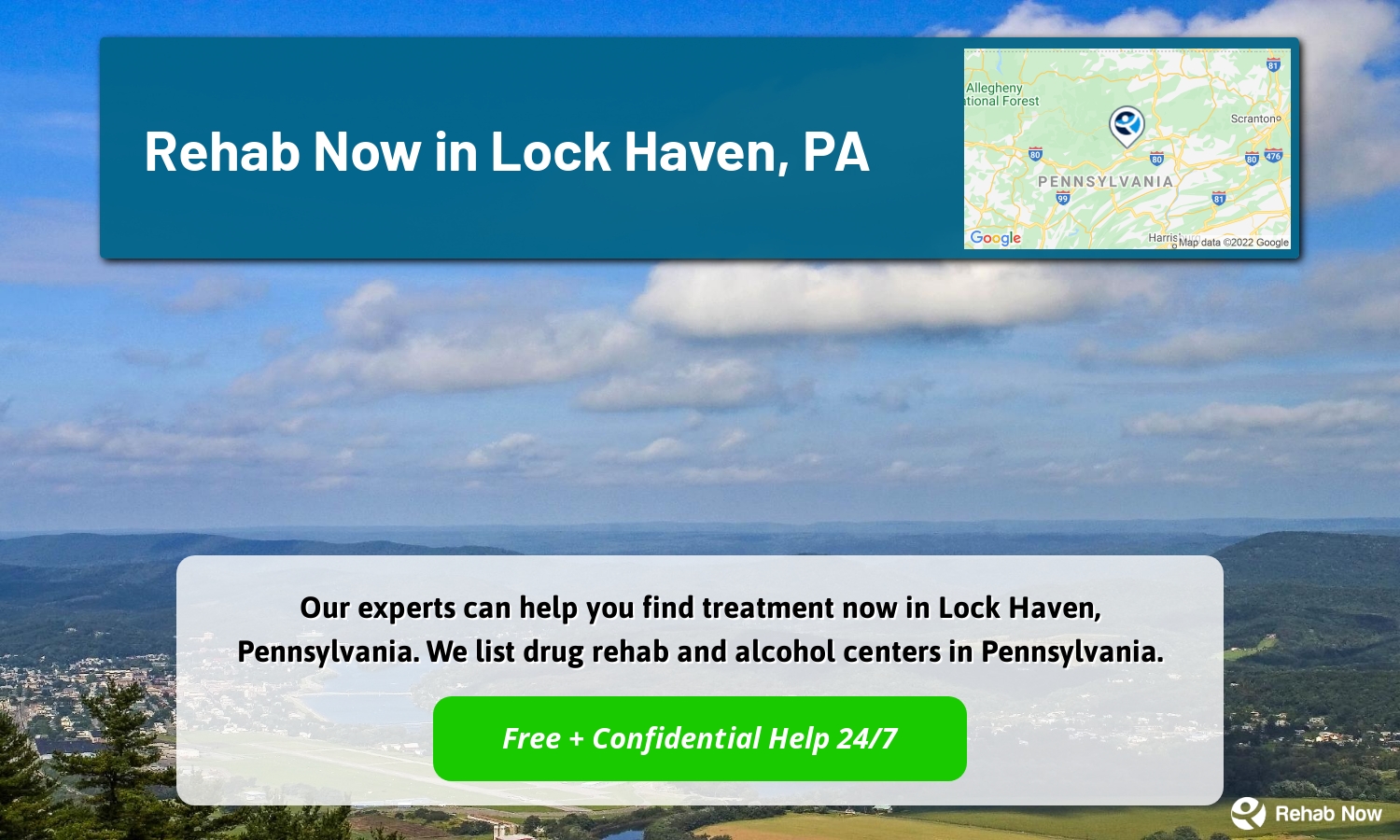 Our experts can help you find treatment now in Lock Haven, Pennsylvania. We list drug rehab and alcohol centers in Pennsylvania.