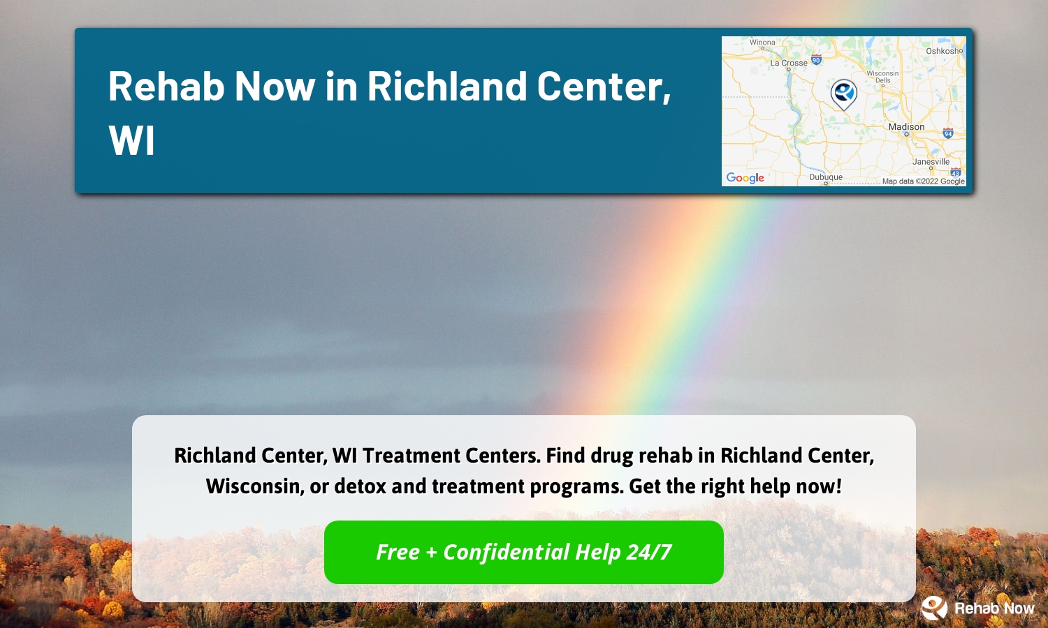 Richland Center, WI Treatment Centers. Find drug rehab in Richland Center, Wisconsin, or detox and treatment programs. Get the right help now!