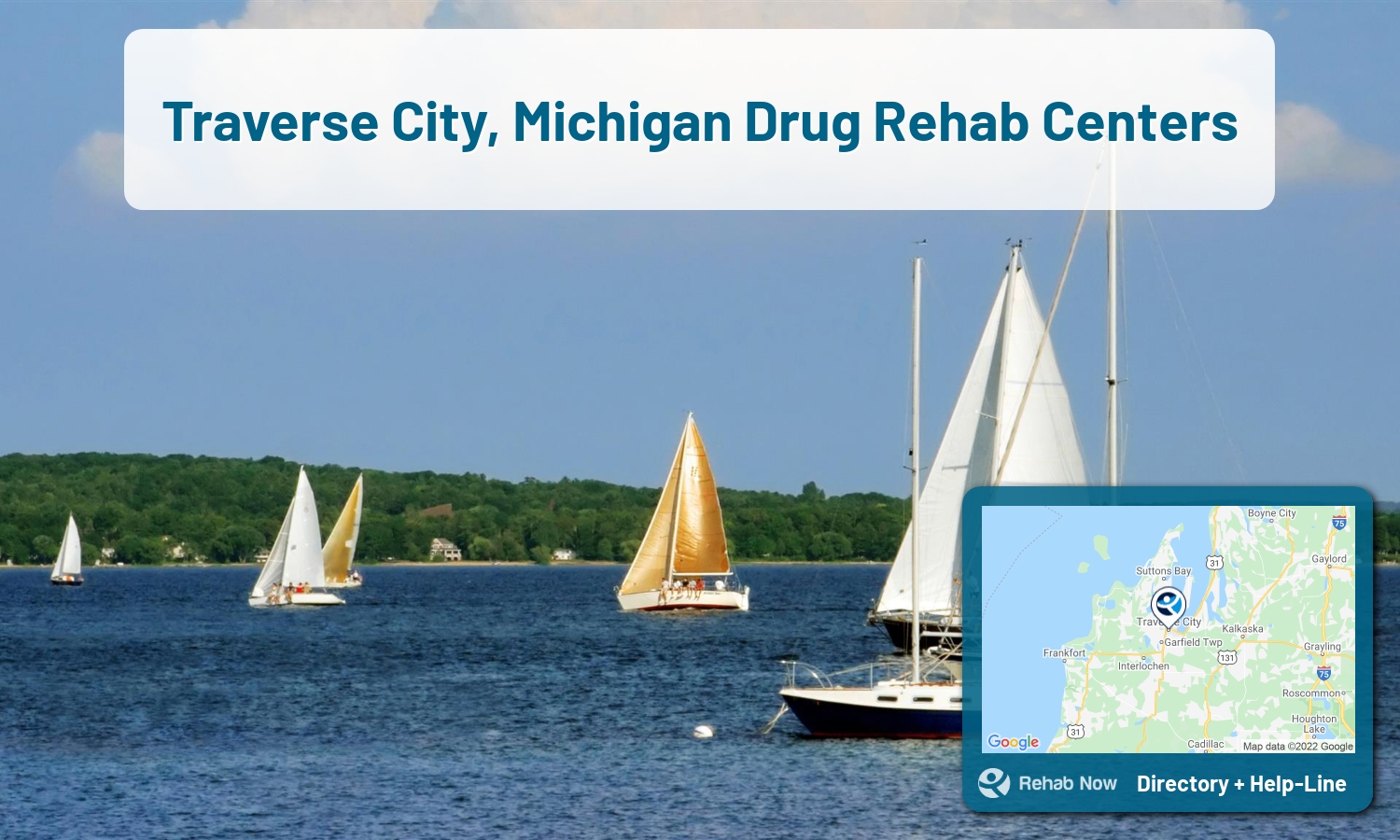 Need treatment nearby in Traverse City, Michigan? Choose a drug/alcohol rehab center from our list, or call our hotline now for free help.