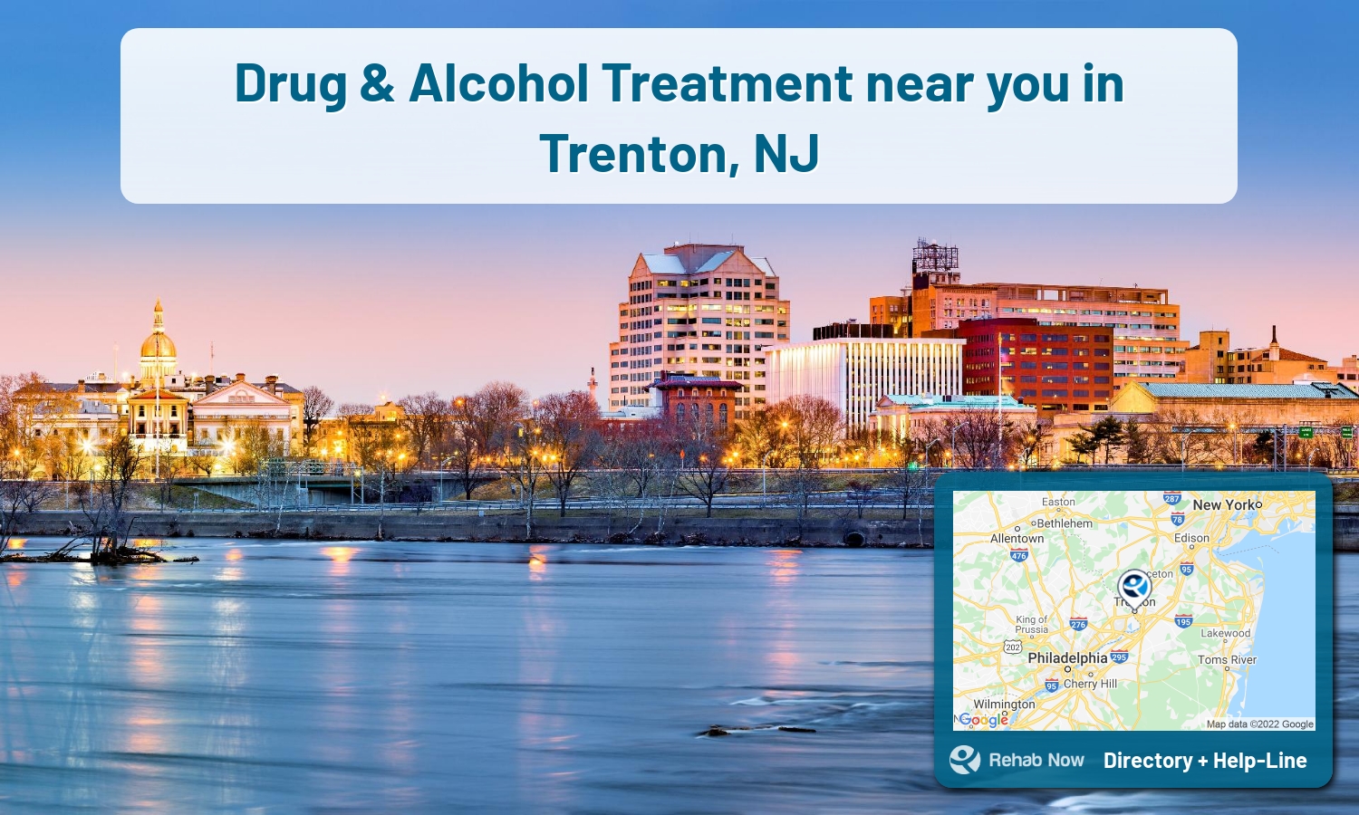 Ready to pick a rehab center in Trenton? Get off alcohol, opiates, and other drugs, by selecting top drug rehab centers in New Jersey