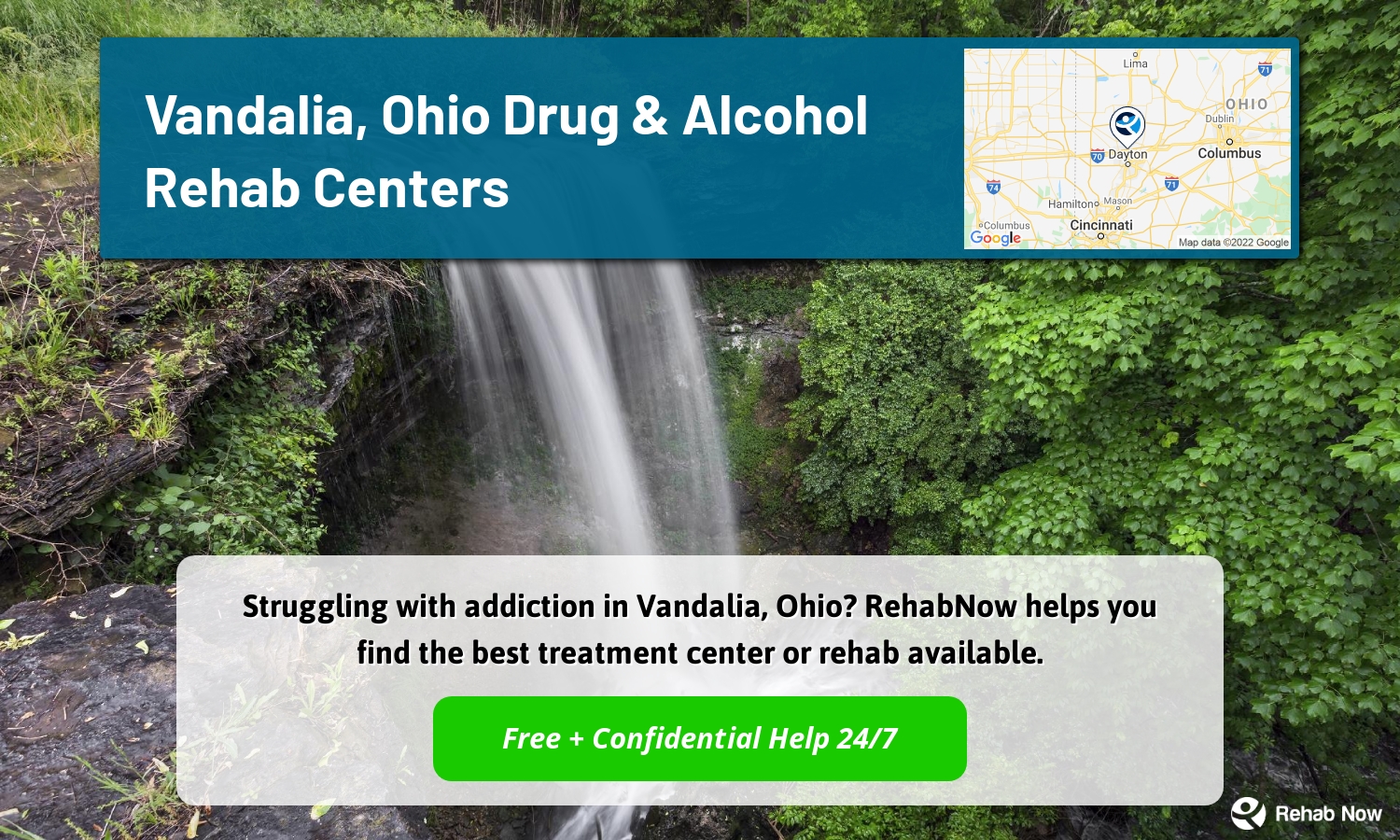 Struggling with addiction in Vandalia, Ohio? RehabNow helps you find the best treatment center or rehab available.