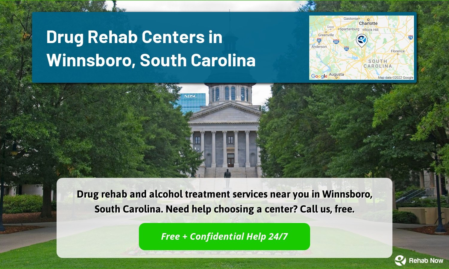 Drug rehab and alcohol treatment services near you in Winnsboro, South Carolina. Need help choosing a center? Call us, free.