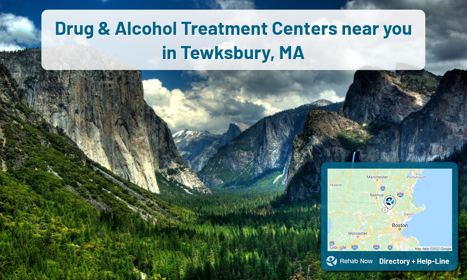 Need treatment nearby in Tewksbury, Massachusetts? Choose a drug/alcohol rehab center from our list, or call our hotline now for free help.
