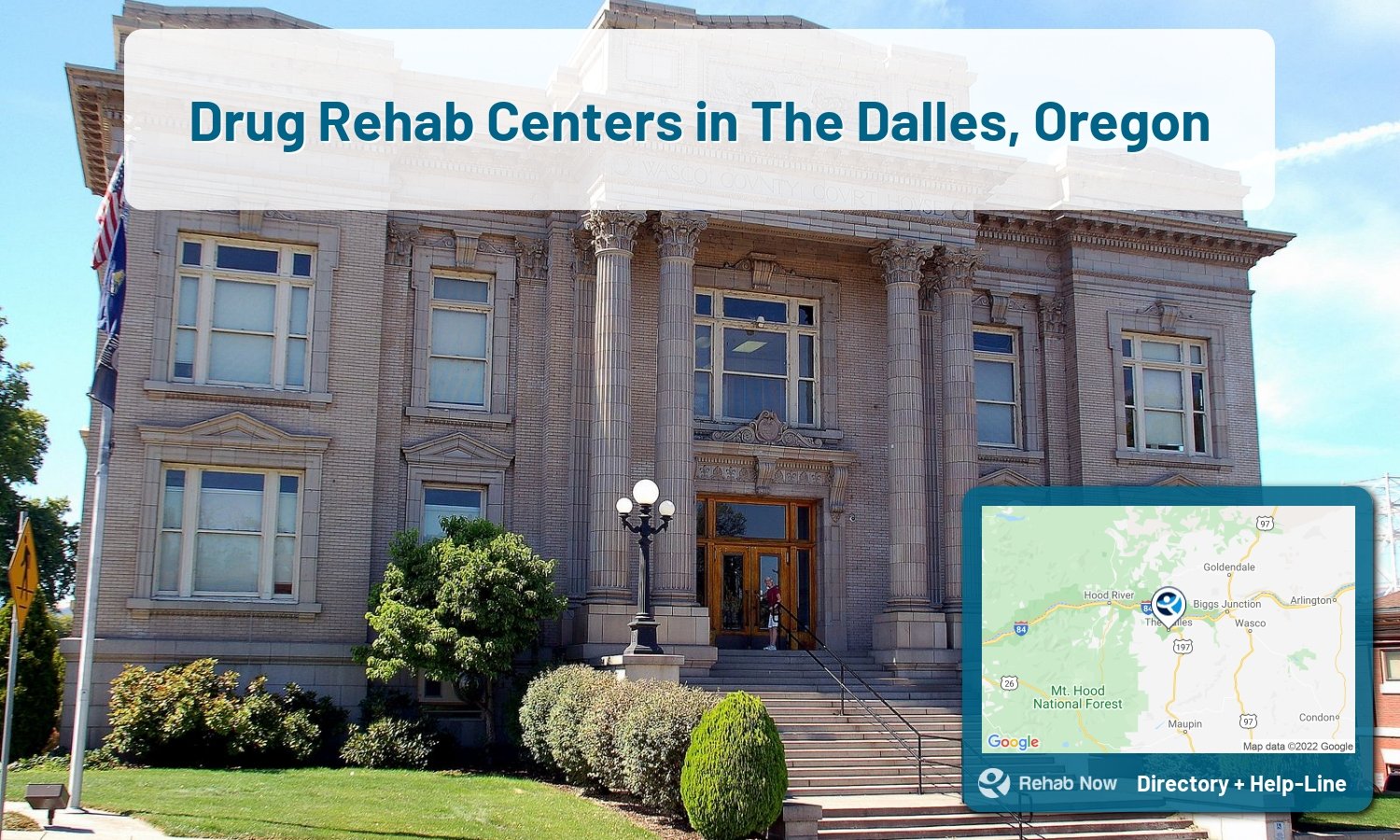 Drug rehab and alcohol treatment services nearby The Dalles, OR. Need help choosing a treatment program? Call our free hotline!