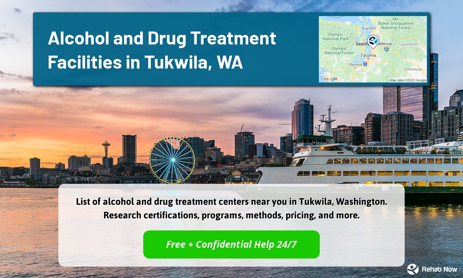 List of alcohol and drug treatment centers near you in Tukwila, Washington. Research certifications, programs, methods, pricing, and more.