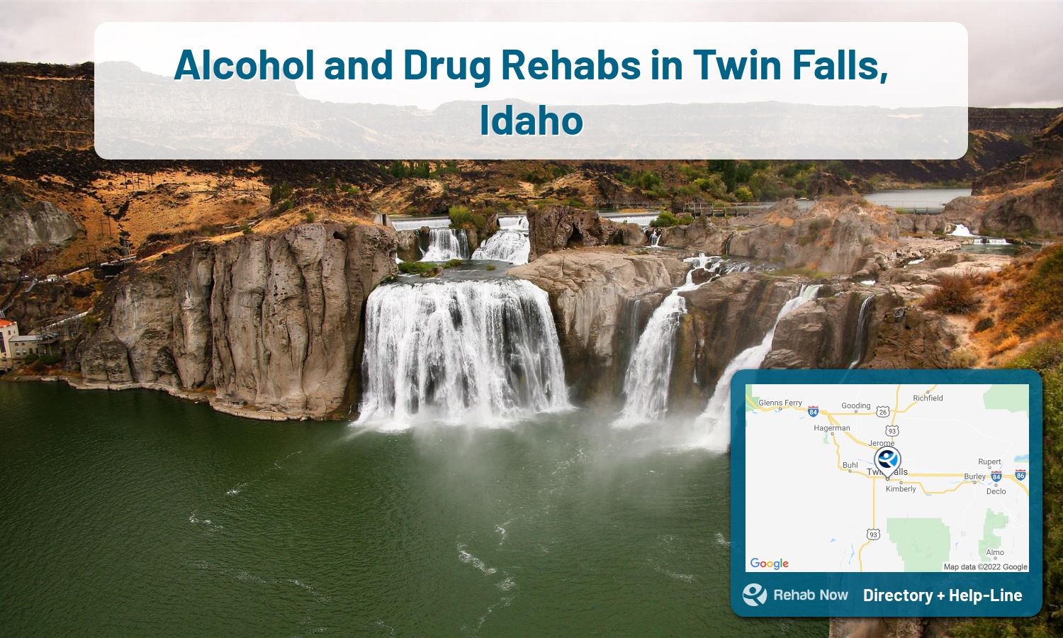 Struggling with addiction in Twin Falls, Idaho? RehabNow helps you find the best treatment center or rehab available.