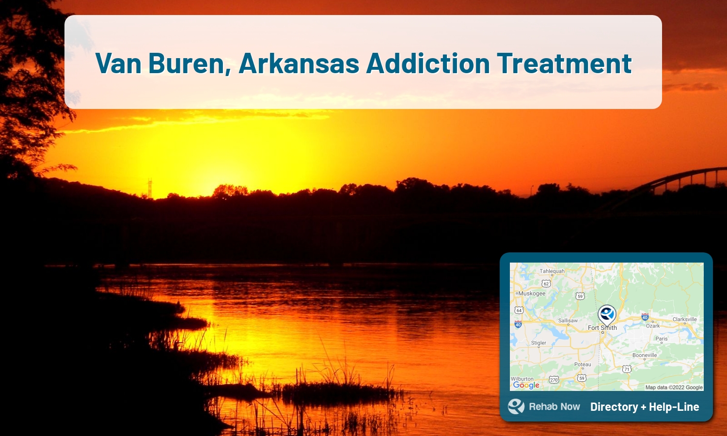 Let our expert counselors help find the best addiction treatment in Van Buren, Arkansas now with a free call to our hotline.