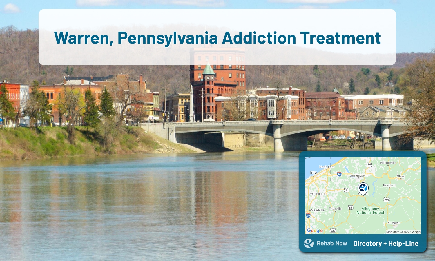 Warren, PA Treatment Centers. Find drug rehab in Warren, Pennsylvania, or detox and treatment programs. Get the right help now!