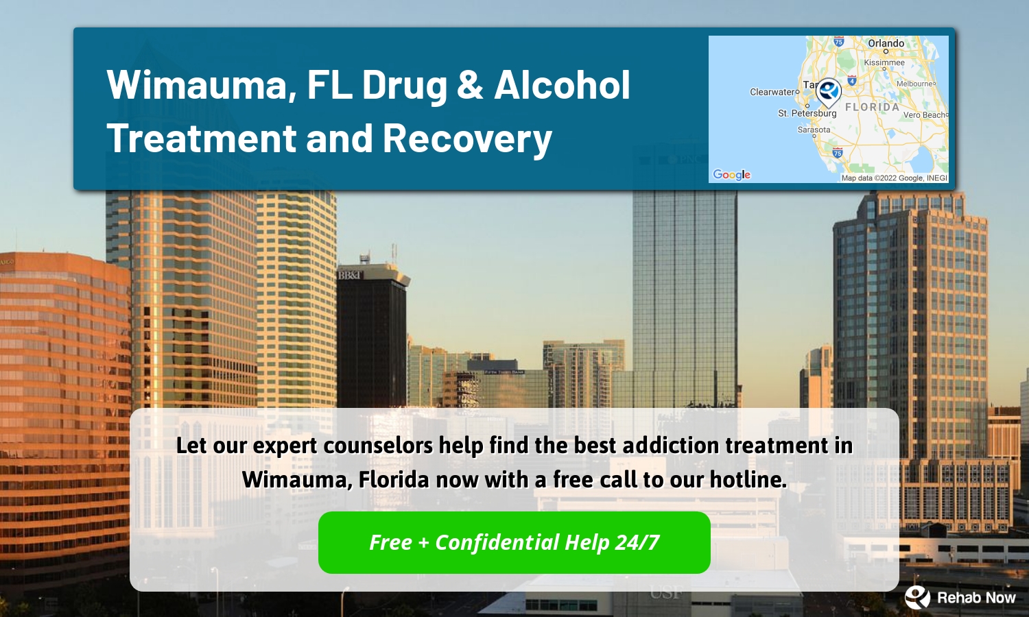 Let our expert counselors help find the best addiction treatment in Wimauma, Florida now with a free call to our hotline.